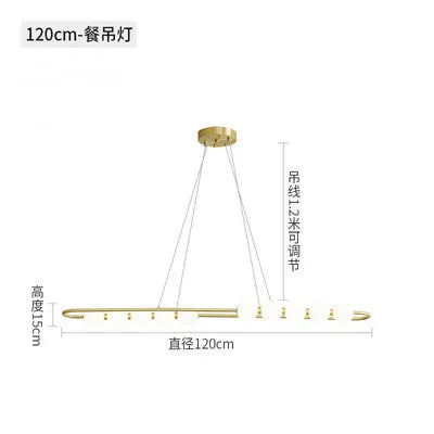 Gold Acrylic LED Ceiling Chandelier for Living Room Bedroom Pendant Lighting