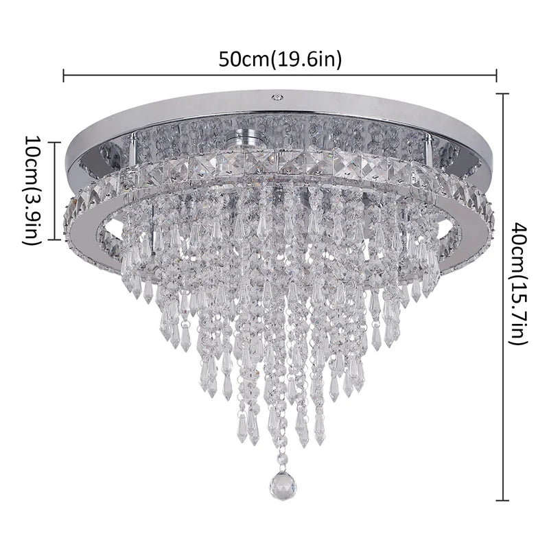 K9 Crystal LED Chandelier Luxe Smart Ceiling Lamp Pendant Light