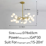 Modern LED Chandelier - Luxurious Nordic Firefly Lamp for Home Indoor Lighting