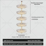 Crystal Duplex Chandelier: New Light Luxury Post-Modern Hall Lighting for High Living Room