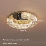 Luxury Crystal Ceiling Lamp: Modern Room Decor, Elegant LED Lighting for Living Room & Bedroom