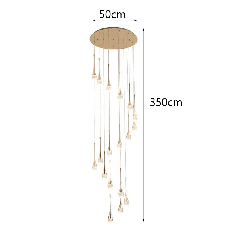 Nordic Home Decor Stair Chandelier Living Dining Pendant Ceiling Light by Afralia™