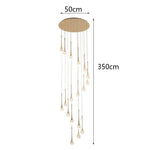 Nordic Home Decor Stair Chandelier Living Dining Pendant Ceiling Light by Afralia™