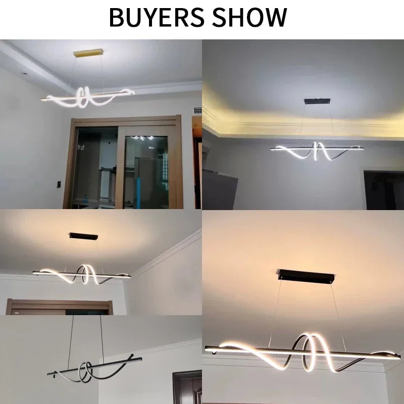 Kitchen Island LED Pendant Light Chandelier for Dining Area