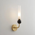 Copper Base Glass Shade Wall Lamp for Modern Living Room Decor