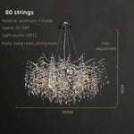 Luxury Crystal Chrome Chandelier Silver Gold LED Tree Branch Chandelier for Living Dining Room