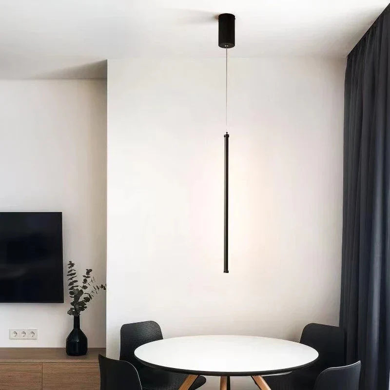 Modern LED Strip Pendant Light Minimalist Living Room Chandelier