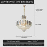 French Bead Chain Crystal Chandelier for Luxury Spaces