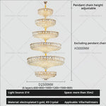 Luxury Crystal Chandelier for Duplex Villa Staircase and Living Room