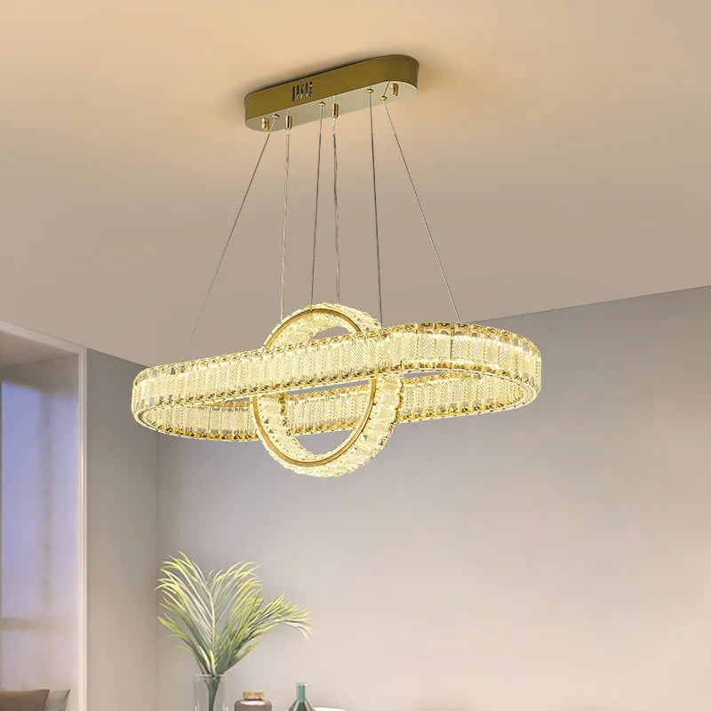 Crystal Chandelier Pendant Lamps for Home Decor and Modern Living Room Lighting