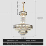 Crystal Chandelier: Postmodern Multi-layer Luxury for Living Room, Hotel Lobby, and Villa