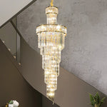 Crystal Spiral Chandelier Duplex for Modern Spaces