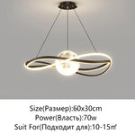 Moon LED Chandelier: Minimalist Modern Design for Living, Dining, or Bedroom Lighting