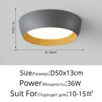 Nordic LED Ceiling Lamp for Living Room Bedroom, Surface Mounted Luminaire