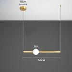 Glass Rod Pendant Light - Modern Long Hanging Lamp for Living Room, Bedroom & Shop