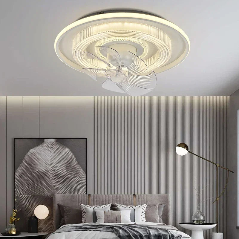 Dimmable LED Fan Lights Ceiling Lamp with Remote Control for Bedroom Living Room