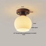 Walnut Copper LED Ceiling Light Modern Home Lighting Luminaria