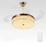 42" Invisible LED Ceiling Fan with Retractable Blades & Remote Control