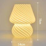 Striped Mushroom LED Table Lamp: Korean Ins Style, Cute Mini Desk Decor
