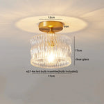 Glass Copper LED Ceiling Light - Simple Art Decorative Chandelier