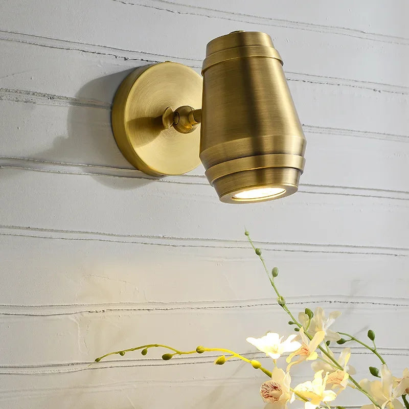 Brass Wall Lamp: Postmodern Minimalist Nordic Style for Bedroom, Apartment, or Living Room