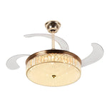 42" Invisible LED Ceiling Fan with Retractable Blades & Remote Control
