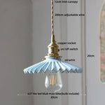 Afralia™ Nordic LED Pendant Light Walnut Wood Green Ceramic Hanging Lamp