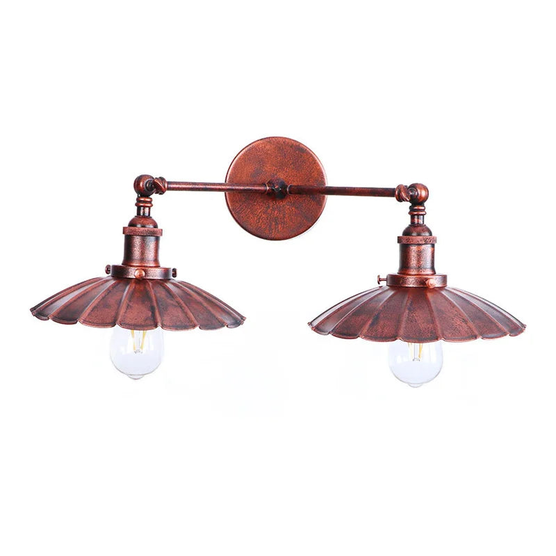 Adjustable Rustic LED Wall Lamp Antique Industrial Style Iron Vintage Lightings