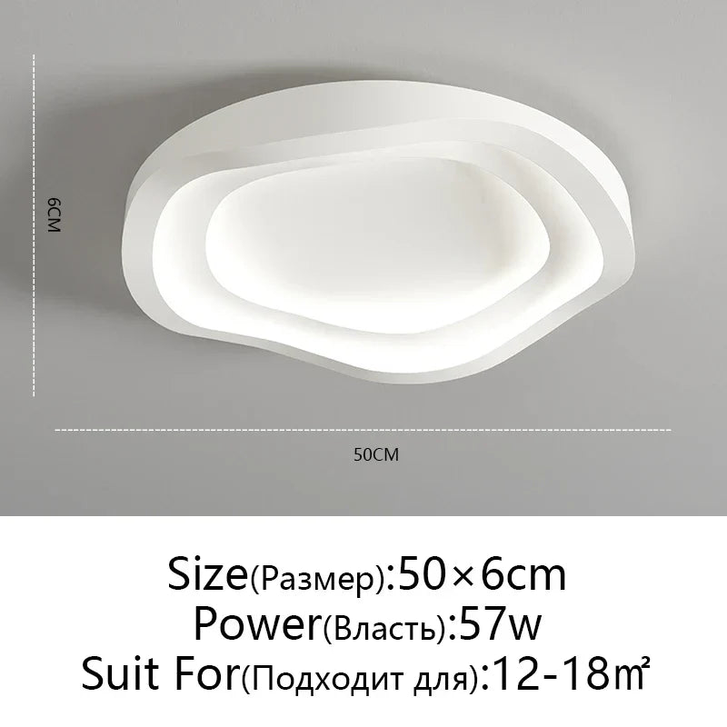 LED Round Ceiling Lamp with Remote Control Dimming for Modern Indoor Lighting