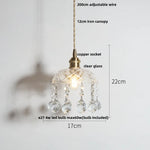 Afralia™ Crystal Glass LED Pendant Lamp: Modern Luxury Interior Lighting for Home Decor