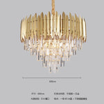 Crystal Chandelier LED Pendant Light Fixture for Luxury Living Room Décor