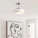 Glass Copper LED Ceiling Light Fixture for Home Decor Porch Hallway Room