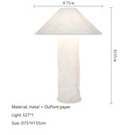 Nordic Wabi Sabi Dupont Paper LED Floor Lamp for Home Decor