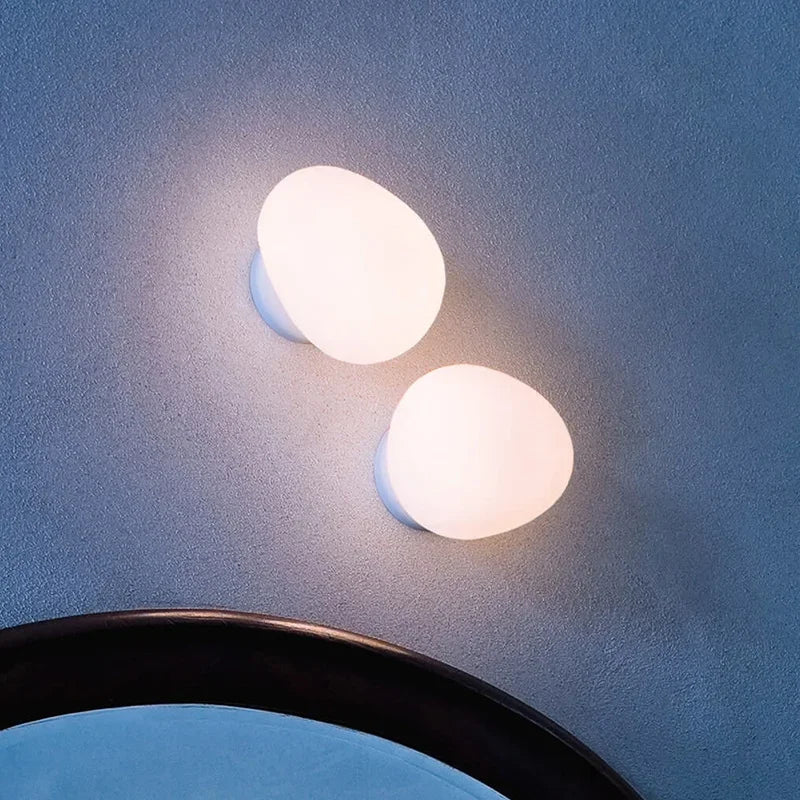 Glass Egg Wall Sconces Lamp Ceiling Light with E27 Led Bulb