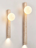 Retro Stone Wall Lamp: Japandi Long Sconces for Cozy Living Spaces