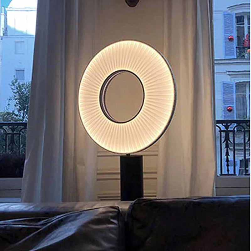 Dix Iris Pendant Light Fabric Round Ring Aesthetics Art Decor Light