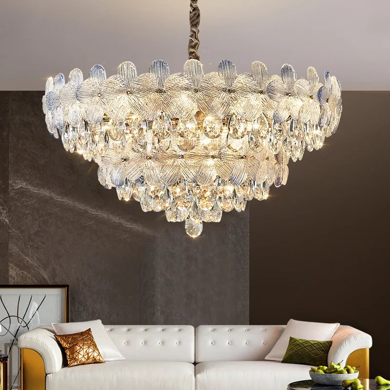 Crystal Chandelier: French Cream Style Light Luxury for Living Room and Master Bedroom