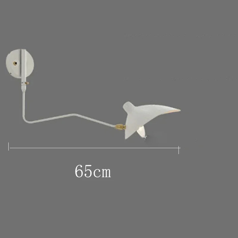 Long Arm LED Wall Sconce Lamp with Adjustable Angle for Living Room and Bedroom