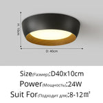 Nordic LED Ceiling Lamp for Living Room Bedroom, Surface Mounted Luminaire