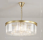 Metal Crystal Pendant Light Chandelier for Living Room, LED Hanging Lamp