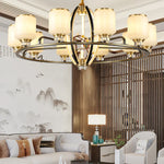 Luxe Jade Chandelier for Living Room and Villa Hall