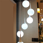 Nordic Glass Ball Pendant Lights LED Chandelier for Living Room & Restaurant