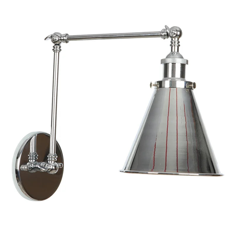 Swing Arm LED Wall Light | Vintage Industrial Bedside Lamp