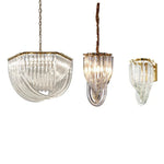 Modern Curved Glass Crystal Chandelier for Elegant Living Room & Dining Room Decor