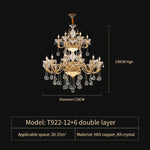 Elegant Crystal Chandelier for Living Room, Dining Room, and Bedroom