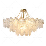 Cream Wind Crystal Chandelier - Elegant French Design for Luxury Living Spaces