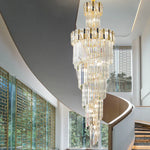 Rotating Crystal Stairwell Chandelier