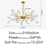 Modern LED Chandelier - Luxurious Nordic Firefly Lamp for Home Indoor Lighting