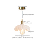 Afralia™ Brass Glass LED Pendant Lamp for Cafe Bar Restaurant Bedroom Loft