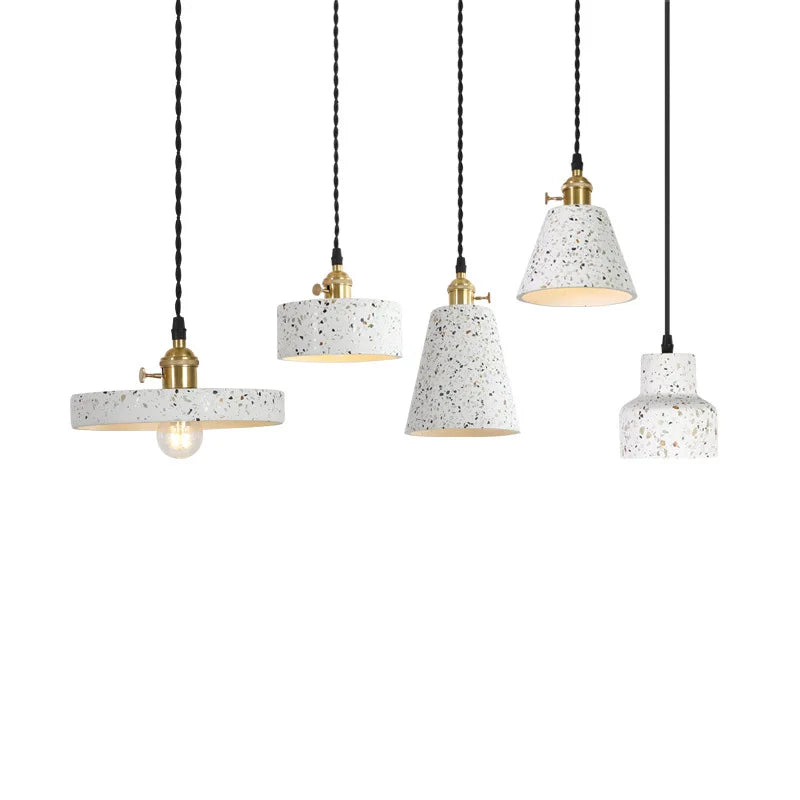 Terrazzo LED Pendant Lights, Adjustable Wire, Nordic Modern Hanging Lamp